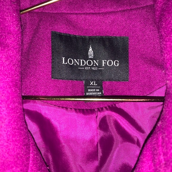 London fog magenta wool blend coat xl - Picture 3 of 4